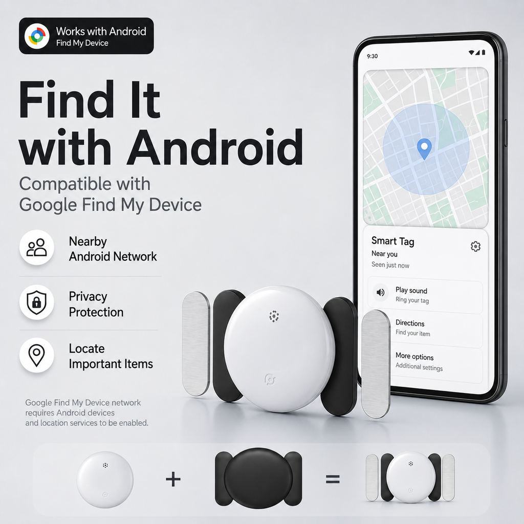 Android Airtag with Magnet Holder Google Find My
