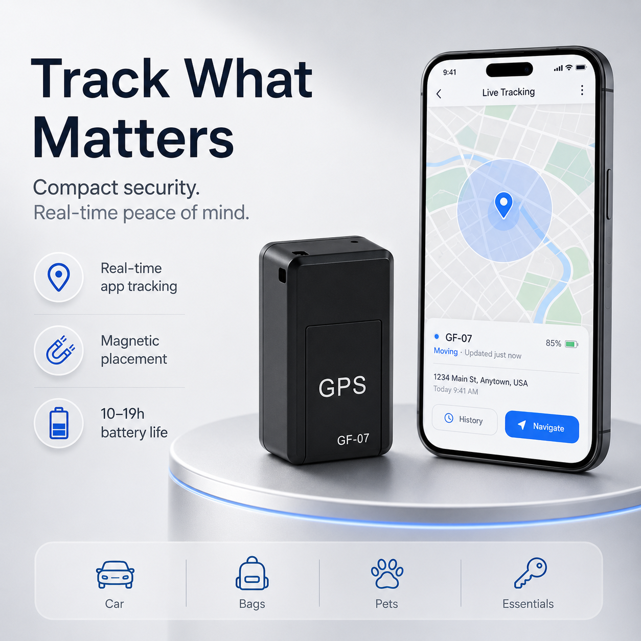GPS Tracer Device GF07 Mini GPS